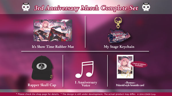 [20230913 - 20231016] [Limited Quantity/Handwritten Bonus] "Mori Calliope 3rd Anniversary Celebration" Merch Complete Set Limited Edition