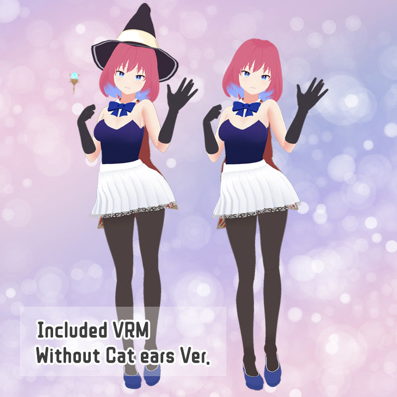 [20240208 - ] "Nini's Shop" Original 3D Avatar "fleur" Normal & SD Ver. Witch Hat Set [VRoid]