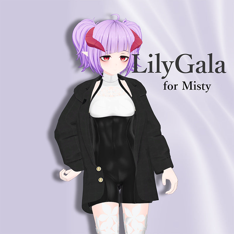[20240312 - ] "monoTone" 3D Avatar Costume "LilyGala" compatible with 6 avatars: Lapwing, Lasyusha, Manuka, Misty Cocktail, Shinra, and Andi (for VRChat)