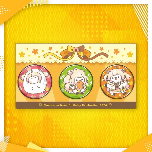 [20240302 - 20240408] "Momosuzu Nene Birthday Celebration 2024" Button Badge (Set of 3)