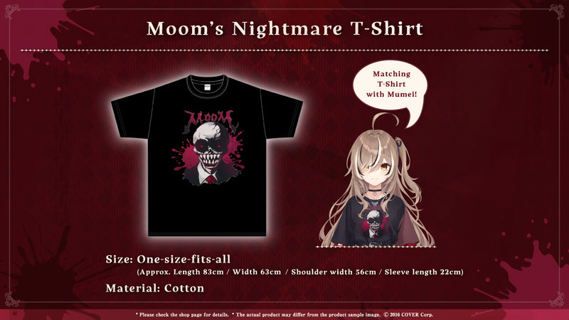 [20240225 - 20240325] "Nanashi Mumei New Outfit Celebration 2024" Moom’s Nightmare T-Shirt