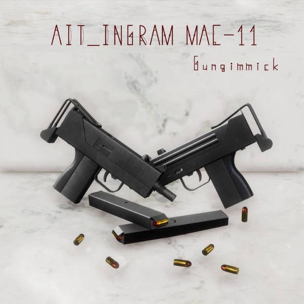 [20241202 - ] "Atelier IRONTURTLE" AIT＿Ingram MAC-11_GunGimmick [Firing Mechanism, Particle Effects, Hand Gesture Setup]