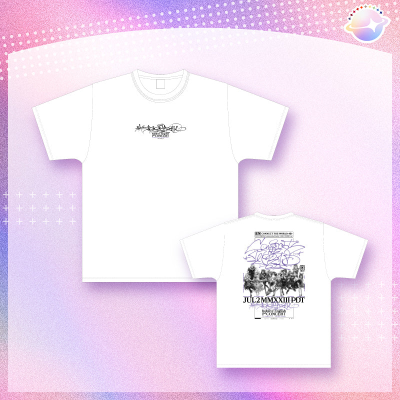 "[Resale] "hololive English 1st Concert -Connect the World-" Concert Merchandise" T-shirt Remix ver.