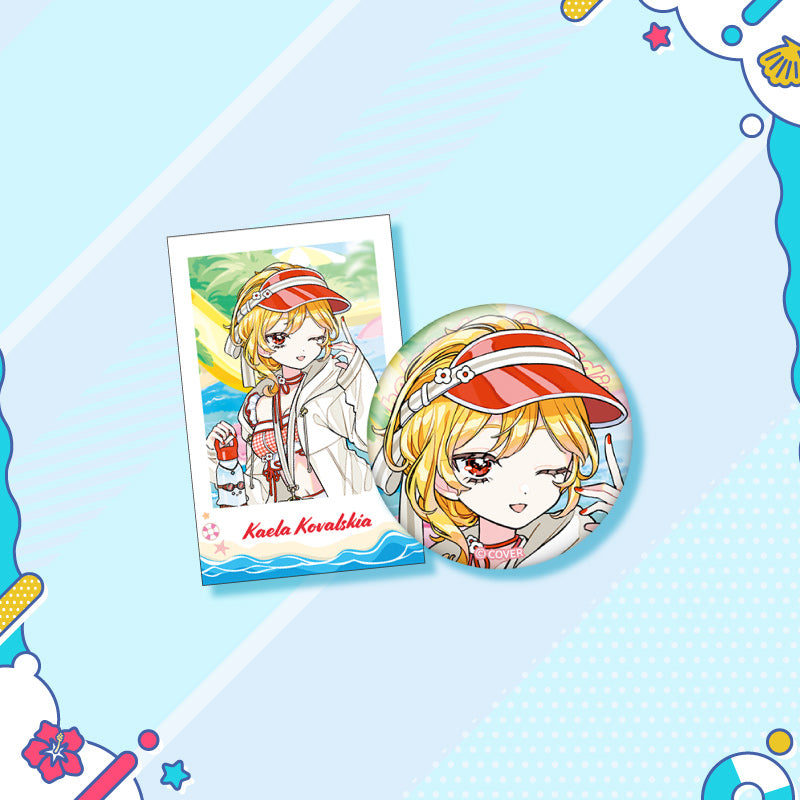 [20250726 - 20250901] "holonatsu Paradise Merch vol.2" Button Badge &Cheki-Style Card Set - hololive Indonesia