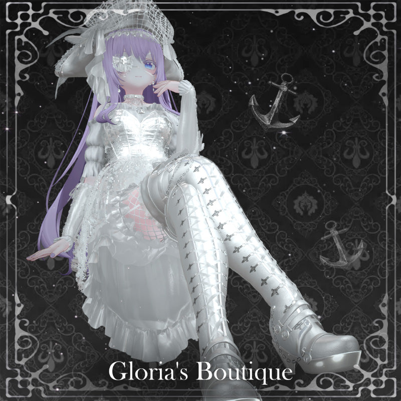 [20250717- ] "Gloria's Boutique" 适用于Moe的 黑曜石航海家 - VRChat用哥特式海盗礼服