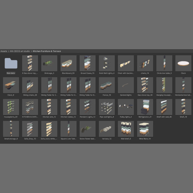 [20250218 - ] "IKA 3DCG art studio" A Set That Started as a Kitchen but Grew into a Garden (Approx. 530 Items)