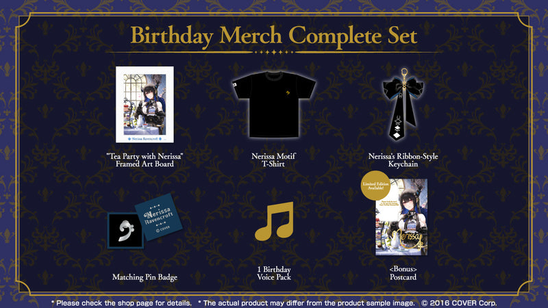 [20231122 - 20231225] [Limited Quantity/Handwritten Bonus] "Nerissa Ravencroft Birthday Celebration 2023" Merch Complete Set Limited Edition