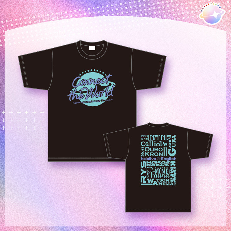 "[Resale] "hololive English 1st Concert -Connect the World-" Concert Merchandise" T-shirt
