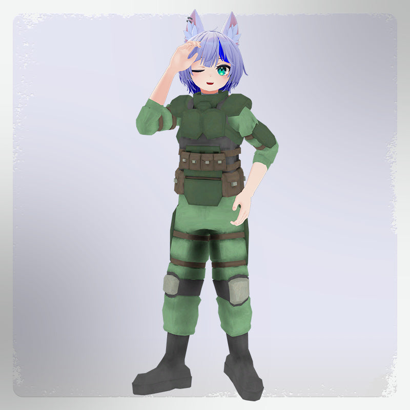 [20240701 - ] "Armored Union(IspVitamin)" Haoran-compatible 3D Outfit "Type MG Combat Armor" [for VRChat]