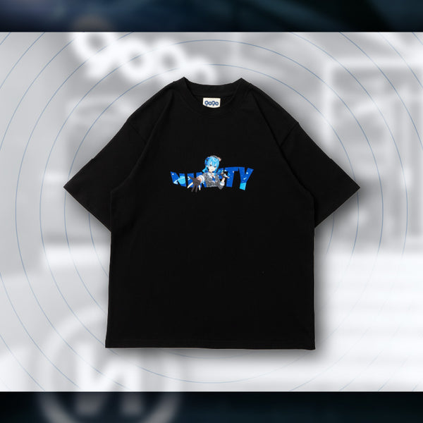 [20240906 - ] "hololive×9090 collab merch" Wave Logo Oversized Tee Black ver.