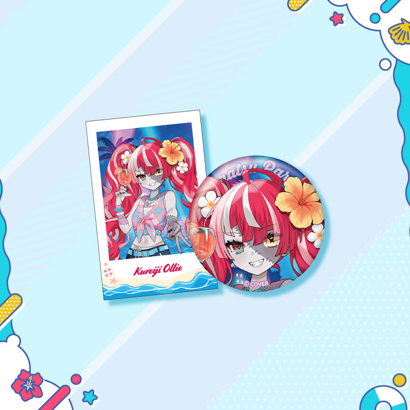 [20250726 - 20250901] "holonatsu Paradise Merch vol.2" Button Badge &Cheki-Style Card Set - hololive Indonesia