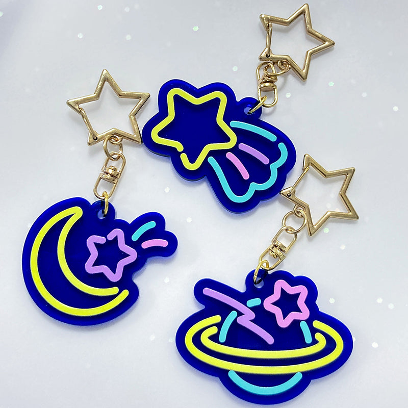 [20231209 - ] "Kiriku" Acrylic Keychain Cosmic Neon