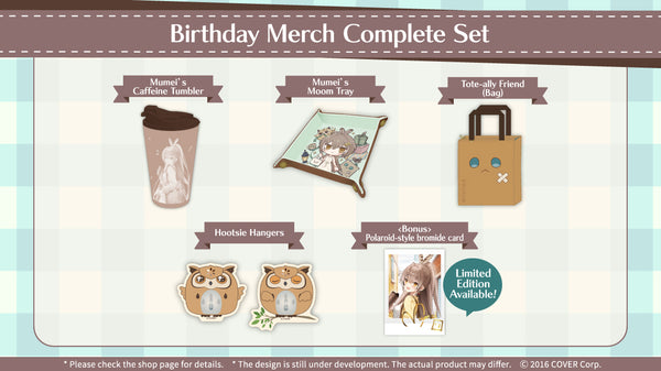 [20230805 - 20230911] [Limited Quantity/Handwritten Bonus] "Nanashi Mumei Birthday Celebration 2023" Merch Complete Set Limited Edition