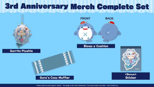 [20230915 - 20231016] "Gawr Gura 3rd Anniversary Celebration" Merch Complete Set