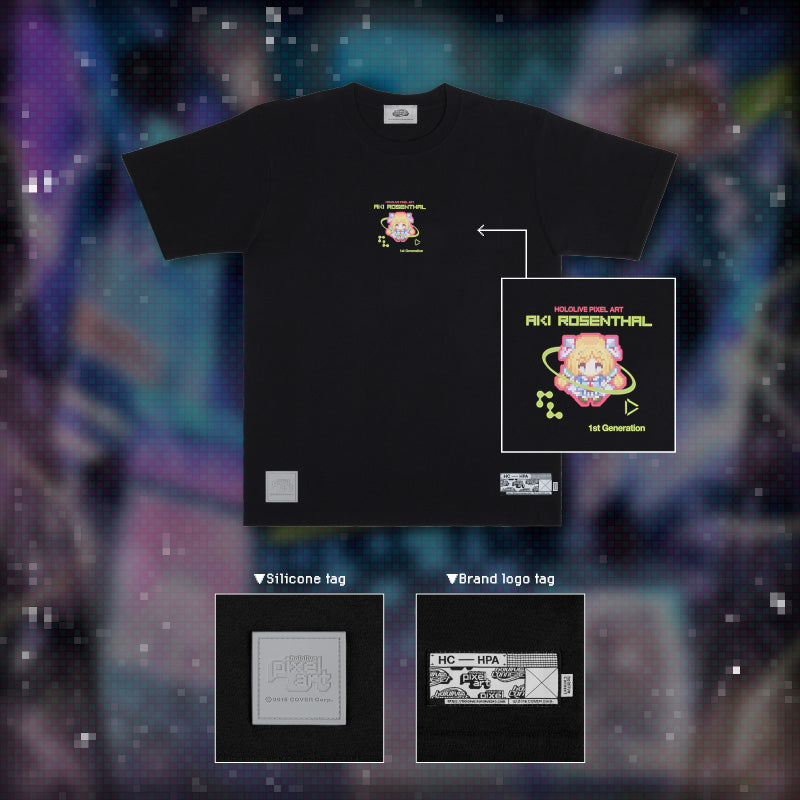 [20241125 - ] "hololive Connect hololive pixel art 1期生" Black ver. T恤