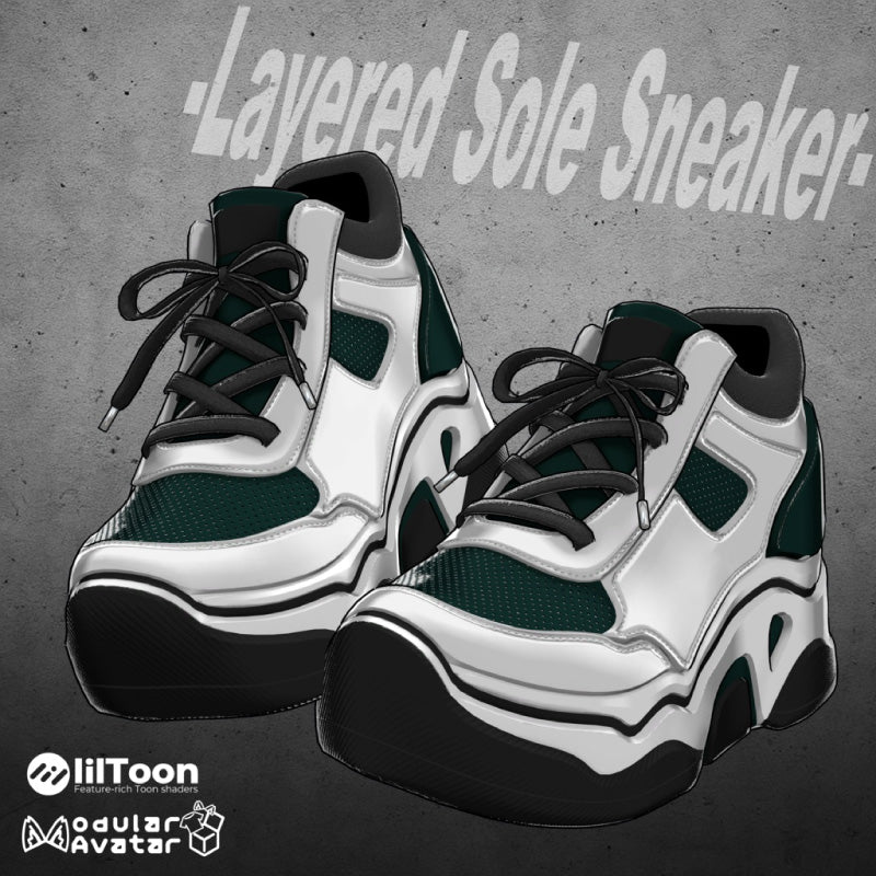 [20251127 - ] "Shop YahoYaho" Layered Sole Sneaker (For VRChat)
