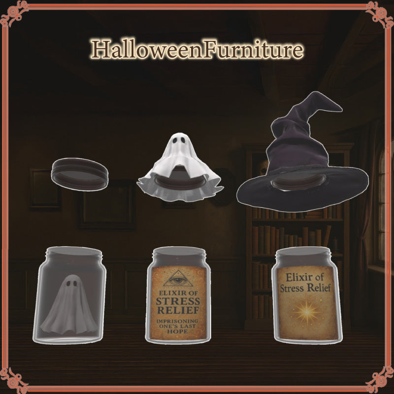 [20251021 - ] "IKA 3DCG art studio" Halloween Furniture (29 items) [For VRChat]