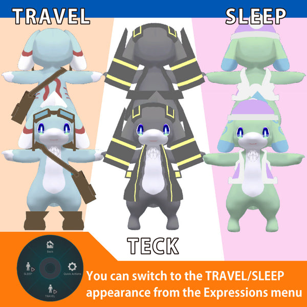 [20241212 - ] "RumifaTorch" POTAMI Original 3D Model Avatar TECK/TRAVEL/SLEEP VRChat/cluster Compatible