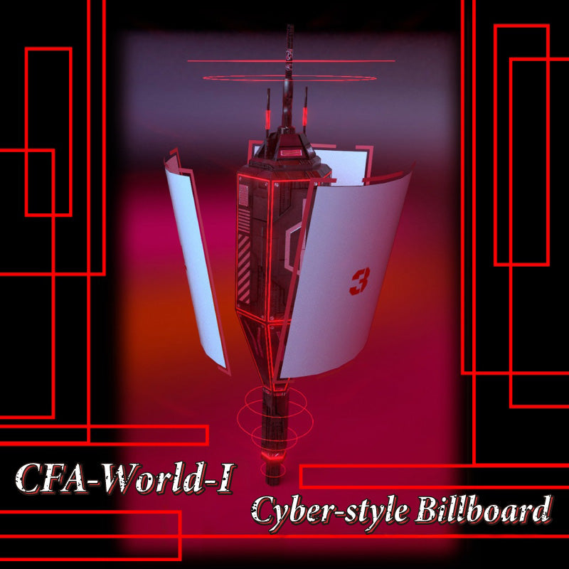 【For VRChat】CFA-W-I Cyber-style Billboard