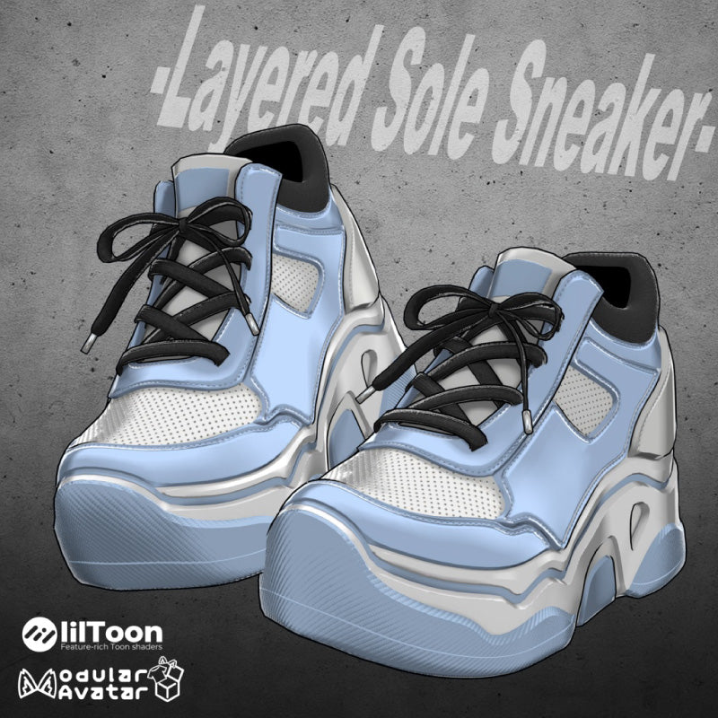 [20251127 - ] "Shop YahoYaho" Layered Sole Sneaker (For VRChat)