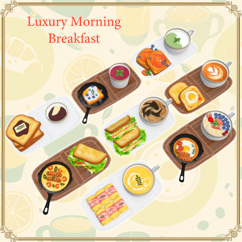 [For VRChat] Luxurious Breakfast (61 items)