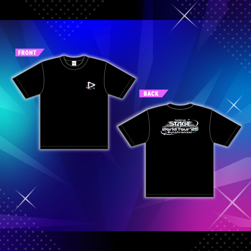 "hololive STAGE World Tour ‘25 -Synchronize!- 演唱会周边" T恤