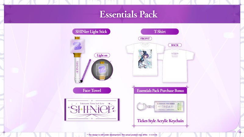 【2次贩售】 Tokoyami Towa 2nd Live "SHINier" 演唱会周边 - 应援套装