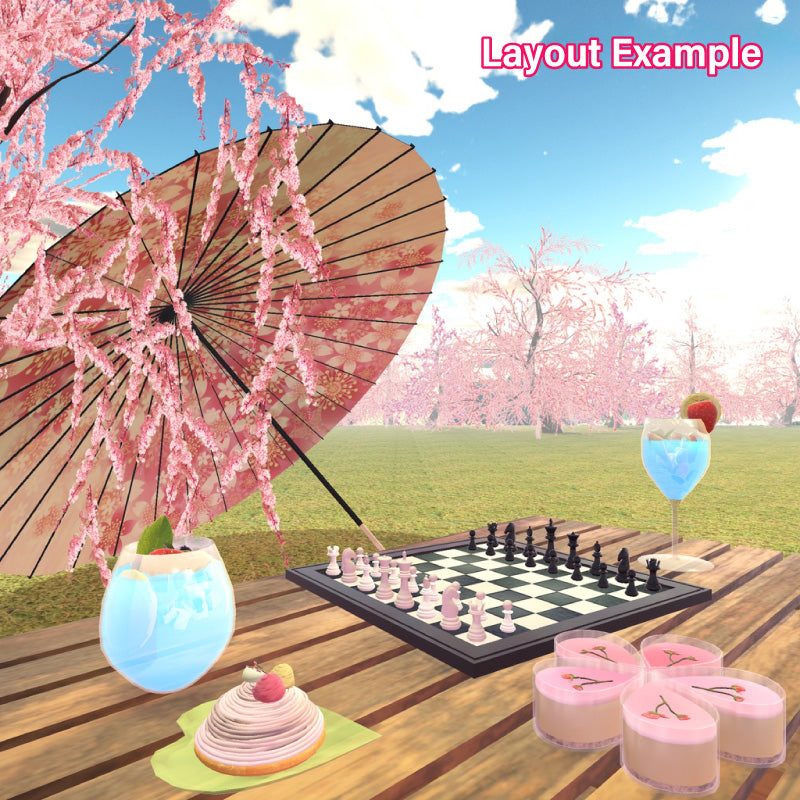 [20250425 - ] "IKA 3DCG art studio" Cherry Blossom Tea House Set (13 items)