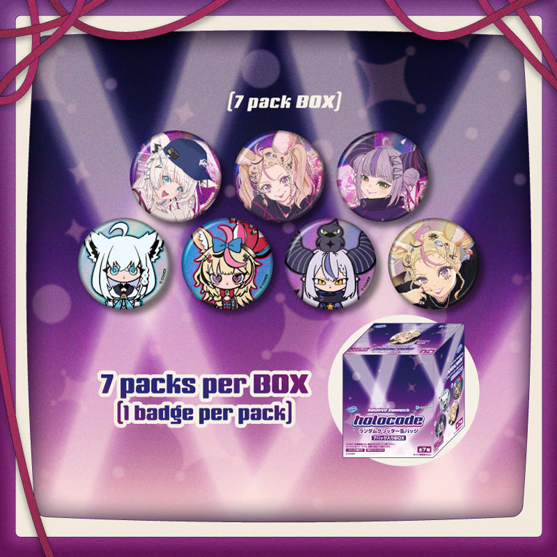 [20250411 - 20250428] "hololive Connect holocode" Random Glitter Button Badge BOX