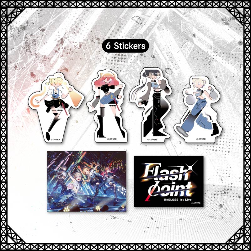 【Made-to-order】ReGLOSS 1st Live “Flashpoint” Concert Merch - Sticker Set