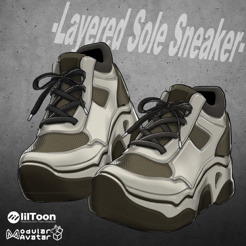 [20251127 - ] "Shop YahoYaho" Layered Sole Sneaker (For VRChat)