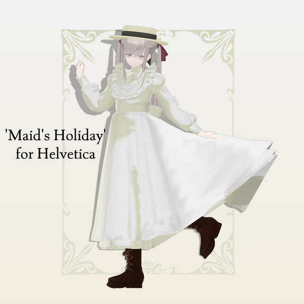 [20241129 - ] "monoTone" 3D Avatar Outfit "Maid's Holiday" for Helvetica (for VRChat)