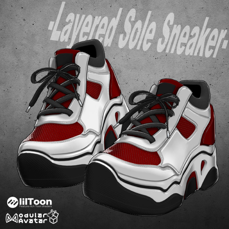 [20251127 - ] "Shop YahoYaho" Layered Sole Sneaker (For VRChat)