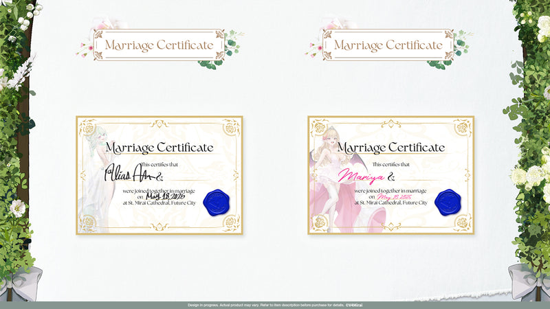 [20250513 - 20250612] "Eternal Vows 周边" 结婚证书