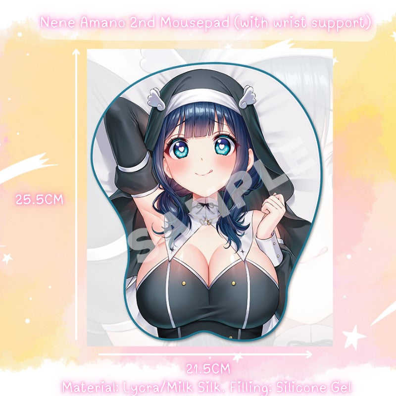 [Made-to-order] [20241203 - 20241228] "Nene Amano" Nene Amano 2nd Mousepad (with wrist support)