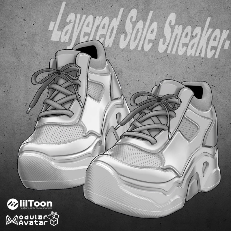 [20251127 - ] "Shop YahoYaho" Layered Sole Sneaker (For VRChat)