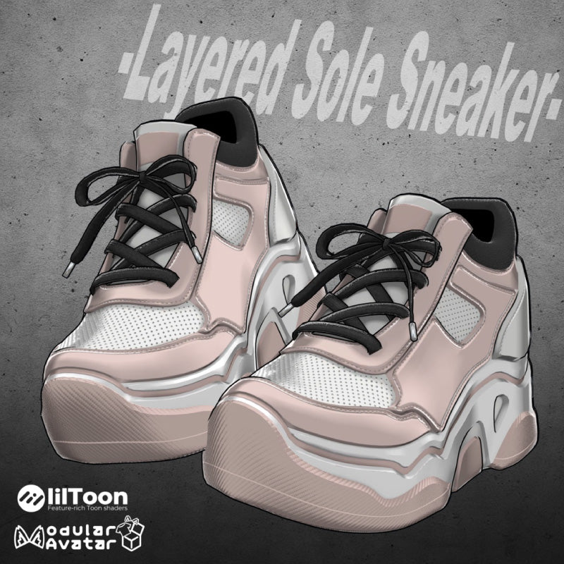 [20251127 - ] "Shop YahoYaho" Layered Sole Sneaker (For VRChat)
