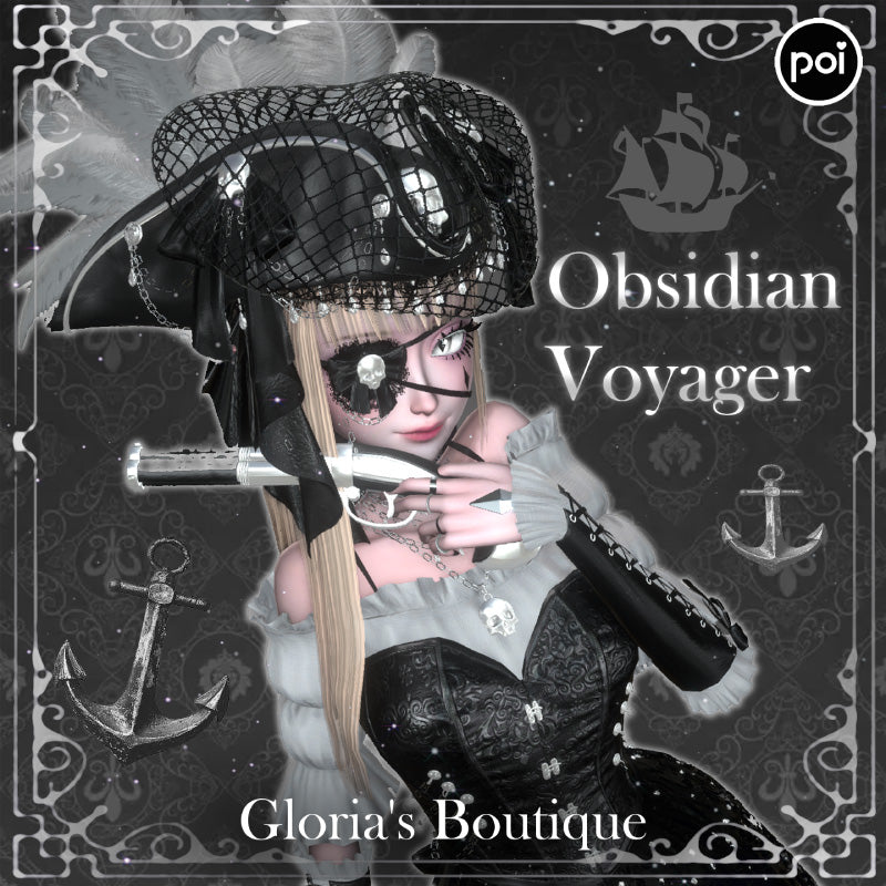 [20250717- ] "Gloria's Boutique" 适用于Dolly的 黑曜石航海家 - VRChat用哥特式海盗礼服