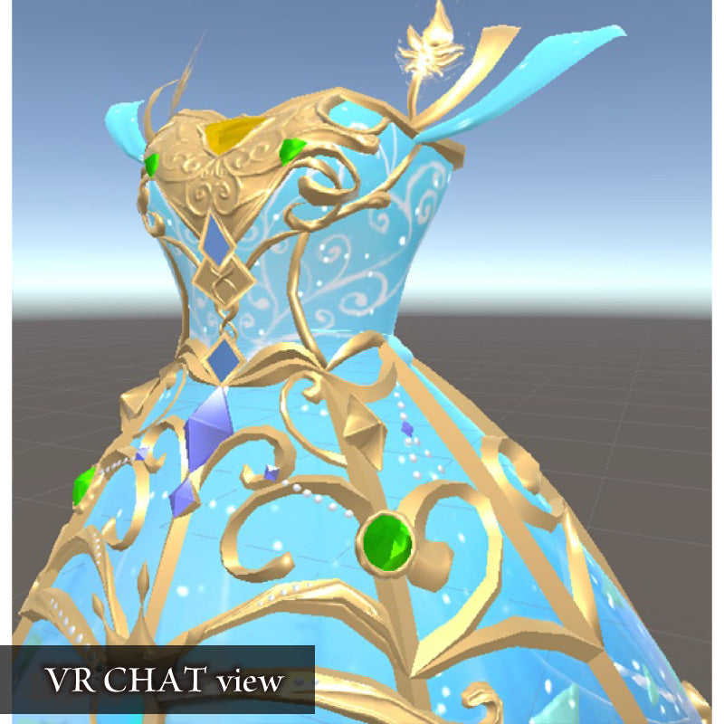 [20250623- ] "Gloria's Boutique" 魔法妖精裙（适用于游戏 + FBX + Blend + VRChat）