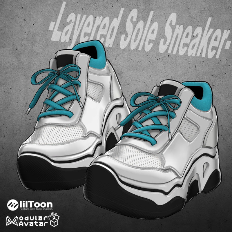 [20251127 - ] "Shop YahoYaho" Layered Sole Sneaker (For VRChat)