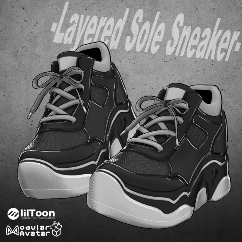 [20251127 - ] "Shop YahoYaho" Layered Sole Sneaker (For VRChat)