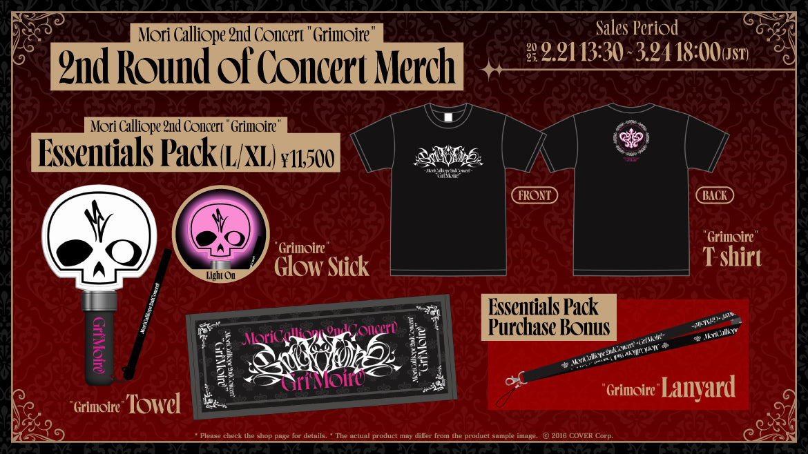 Concert Essentials Merch Mori Calliope 2nd Concert