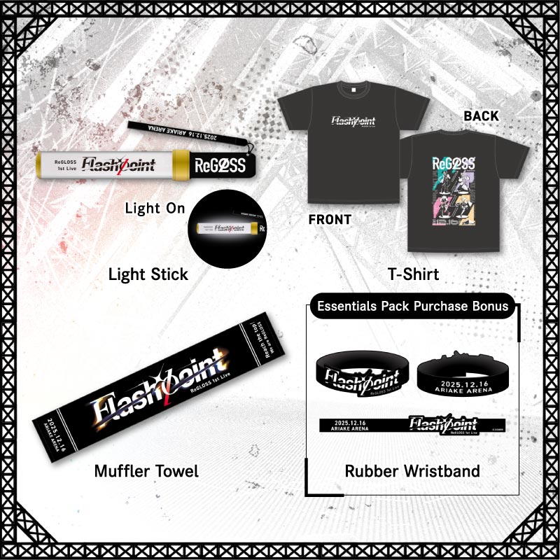 Concert Essentials Merch 【Advanced shipping】ReGLOSS 1st Live “Flashpoint” Concert Merch - Essen ...
