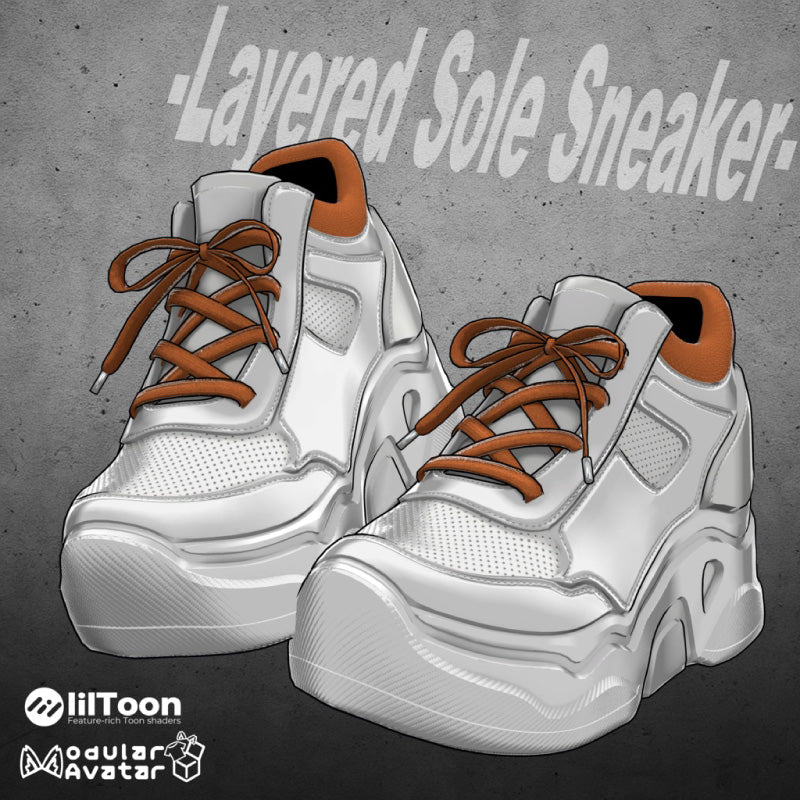 [20251127 - ] "Shop YahoYaho" Layered Sole Sneaker (For VRChat)