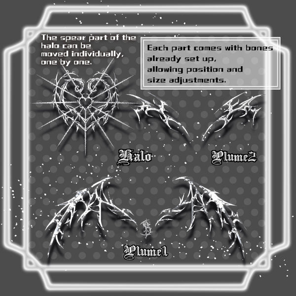 [20251113 - ] "t-shop"【Compatible with all avatars】 Meiagaha Genbu (冥鴉幻舞) Sinister Plume 【VRChat】