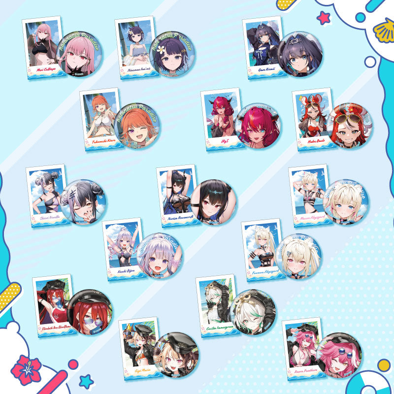 [20250726 - 20250901] "holonatsu Paradise Merch vol.2" Button Badge &Cheki-Style Card Set - hololive English