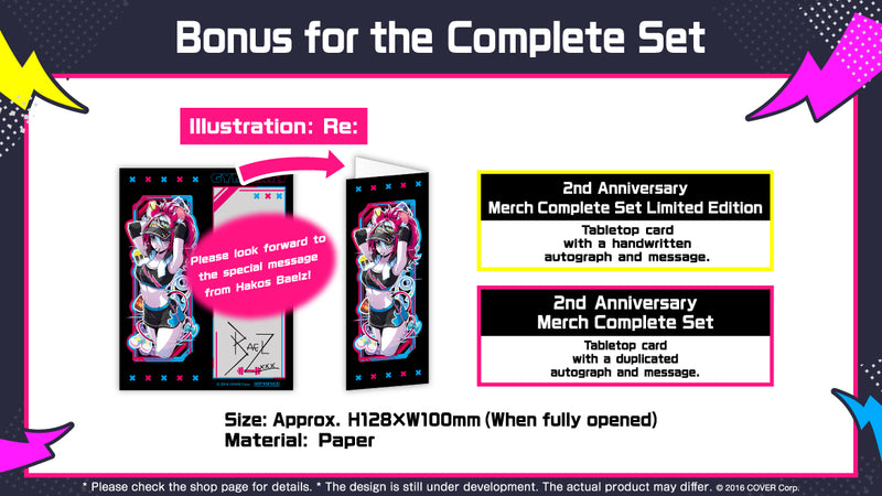 [20230826 - 20231002] [Made to order/Duplicate Bonus] "Hakos Baelz 2nd Anniversary Celebration" Merch Complete Set