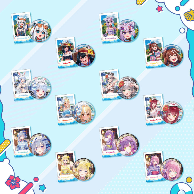 [20250726 - 20250901] "holonatsu Paradise Merch vol.2" Button Badge &Cheki-Style Card Set - GAMERS & Gen 3 & Gen 4