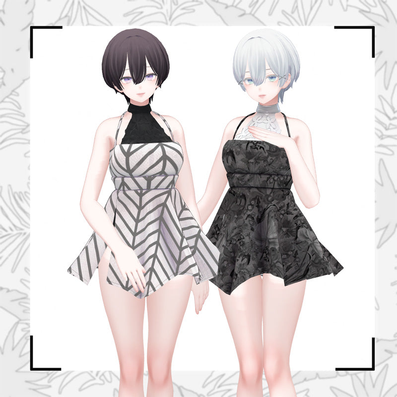 [20241129 - ] "monoTone" 3D Avatar Outfit 5 Avatars Compatibility "One-piece & Swimwear" [Compatible with Shinra/Manuka/Selestia/Sio/Kikyo] (for VRChat)