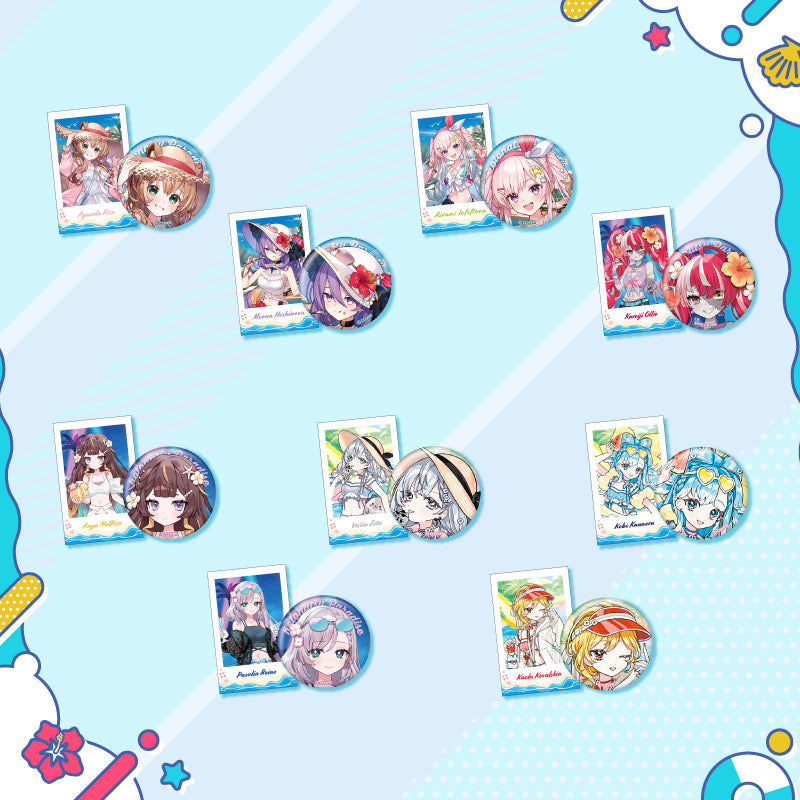 [20250726 - 20250901] "holonatsu Paradise Merch vol.2" Button Badge &Cheki-Style Card Set - hololive Indonesia
